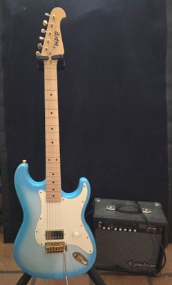 Indio guitar and epiphone amplifier