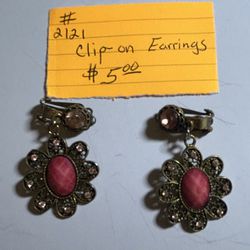 Clip On Dangle Earrings # 2121
