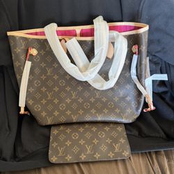 Louis Vuitton Never full Pink Tote