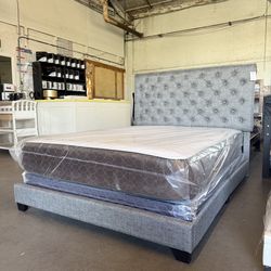 Queen bed and mattress