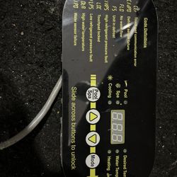 AquaCal Super Quiet Heat Pump digital control panel, model number ECS0276