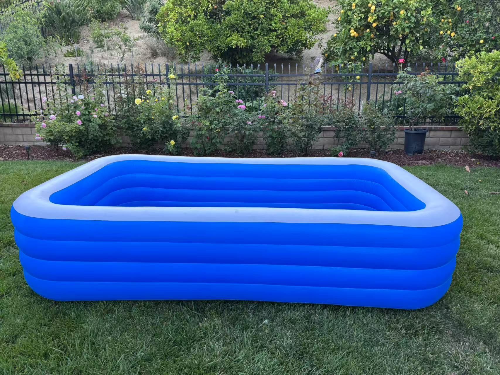 🌊 Large Inflatable Pool – 110”x64”x24” – Family Size! 🌊