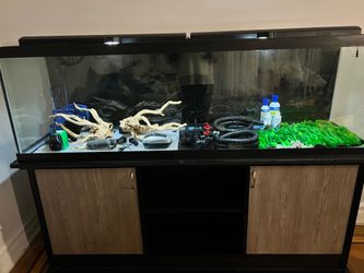 125 Gallon Top Fin Aquarium Setup w/ Stand + Fluval FX6