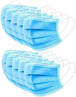20PCS 3-PLYDisposable Face Mask - (Blue）