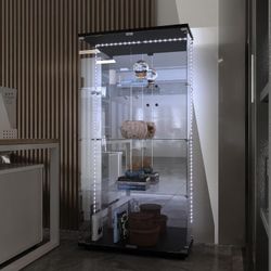 New/ Unpacked - 65"H Glass Display Cabinet