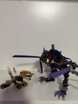 LEGO Ninjago Overlord 71742 & Golden Dragon 70666 - With Manuals No Minfigures