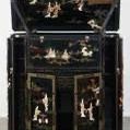 Amazing Black Vintage Chinese Drinks Cabinet/Bar Cabinet with Elegant Figures