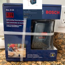 Bosch Self-Leveling 50ft Three Line Laser Level 