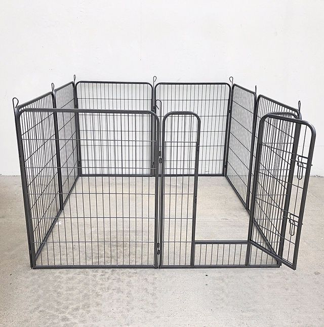 (NEW) $110 Heavy Duty 40” Tall x 32” Wide x 8-Panel Pet Playpen Dog Crate Kennel Exercise Cage Fence Play Pen