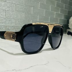 New Top Quality Gold Frames Luxury Glasses With Box