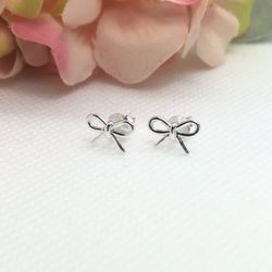 Bow Stud Earrings.