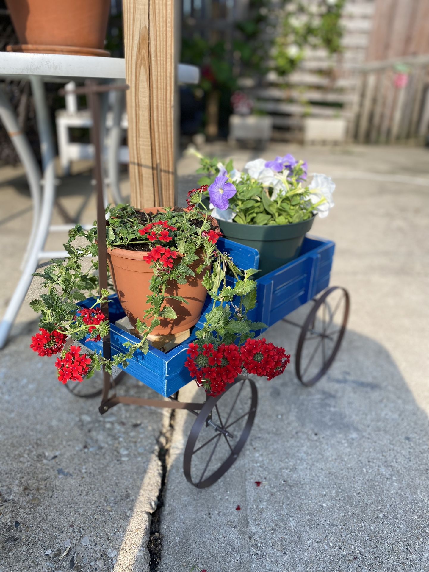 Garden Wagon With Plants