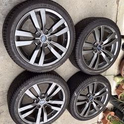 4 - 245/40r18 5x4.5 5x114.3 Stock Subaru Wrx STI Outback Crosstrek Rims Wheels Good 90% Treads Continental Viking Contact 7 Snow Winter Tires