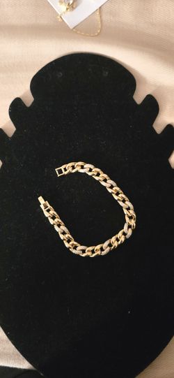 Esclava endiamantada monoca de oro laminado de excelente calidad para mujer