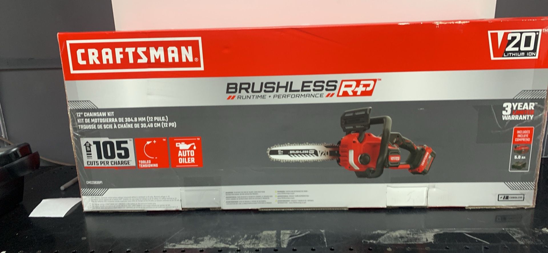 Craftsman V20 BRUSHLESS RP CMCCS630P1 12in Battery Chainsaw (BRAND NEW IN BOX)