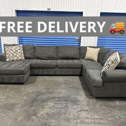 Large Grey Sectional Free Delivery
