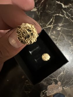 10k Gold Nugget Earrings