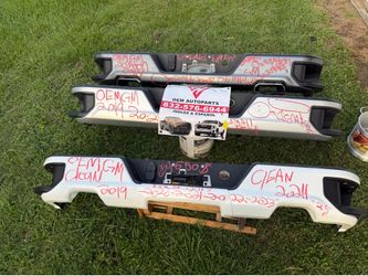 2019 2021 2024 Chevy Silverado GMC sierra Denali Bed rear Bumper with sensors and dual exhaust