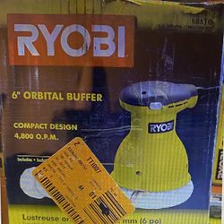 Bufer Orbital Con Cable RYOBI de 6” Diseño Compacto De 4800 OPM