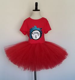 Dr Seuss Thing 1 Tutu and Shirt