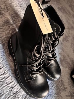 Sincerely Jules Black Lace-Up Combat Boots