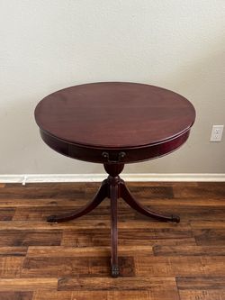 Vintage Mersman Federal Regency Mahogany Drum Table Pedestal Base