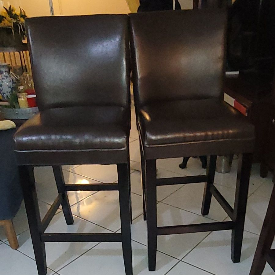 Leather High Top Chairs