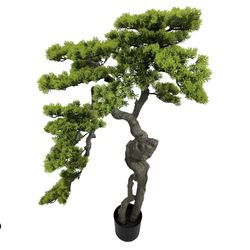 3.5ft（43in） Artificial Bonsai Tree Juniper Faux Plants Indoor Big Fake Plants Decor with Ceramic Pots for Home Table Office Desk Bathroom Shelf Bedroo