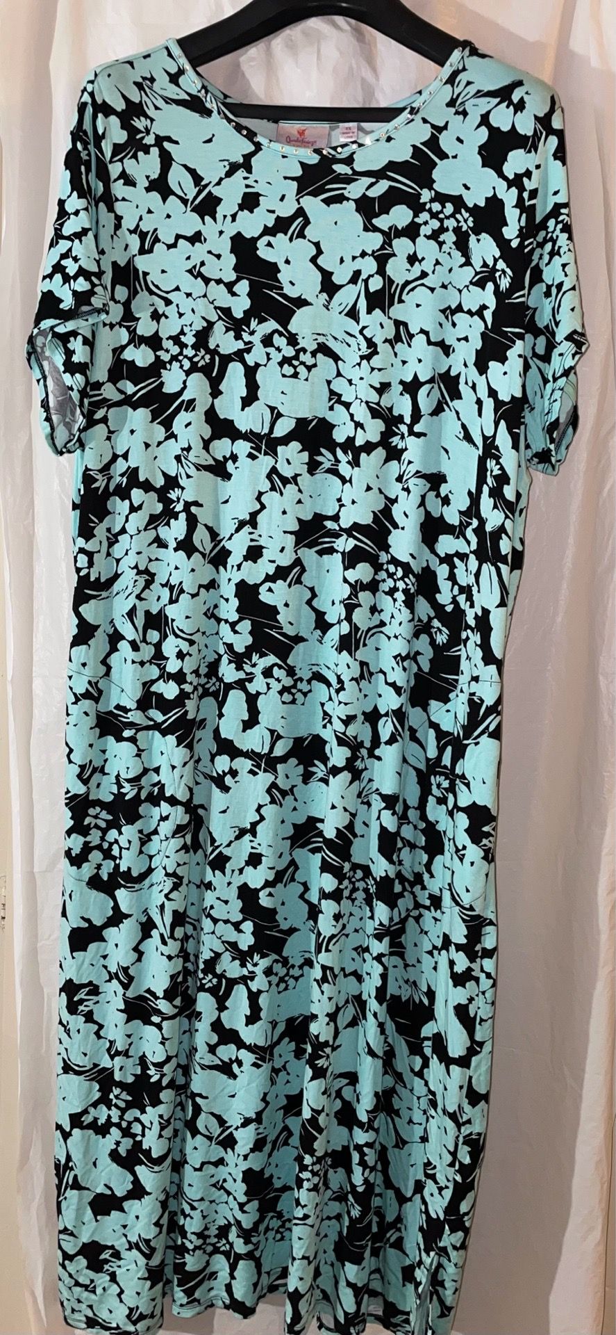 Quacker Factory Floral Maxi Dress Sz 2X