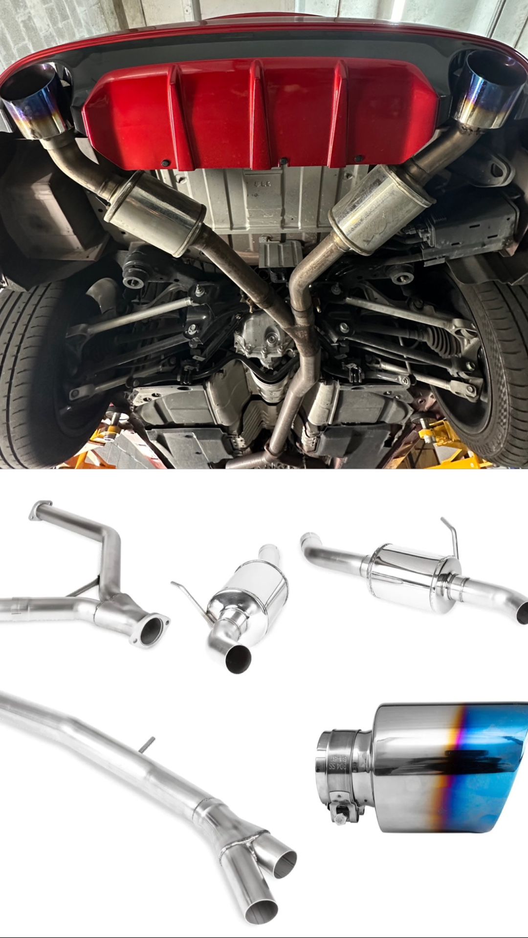 2016-2021 INFINITI Q50 3.0 STILLEN CAT BACK EXHAUST W/ BURNT TIPS