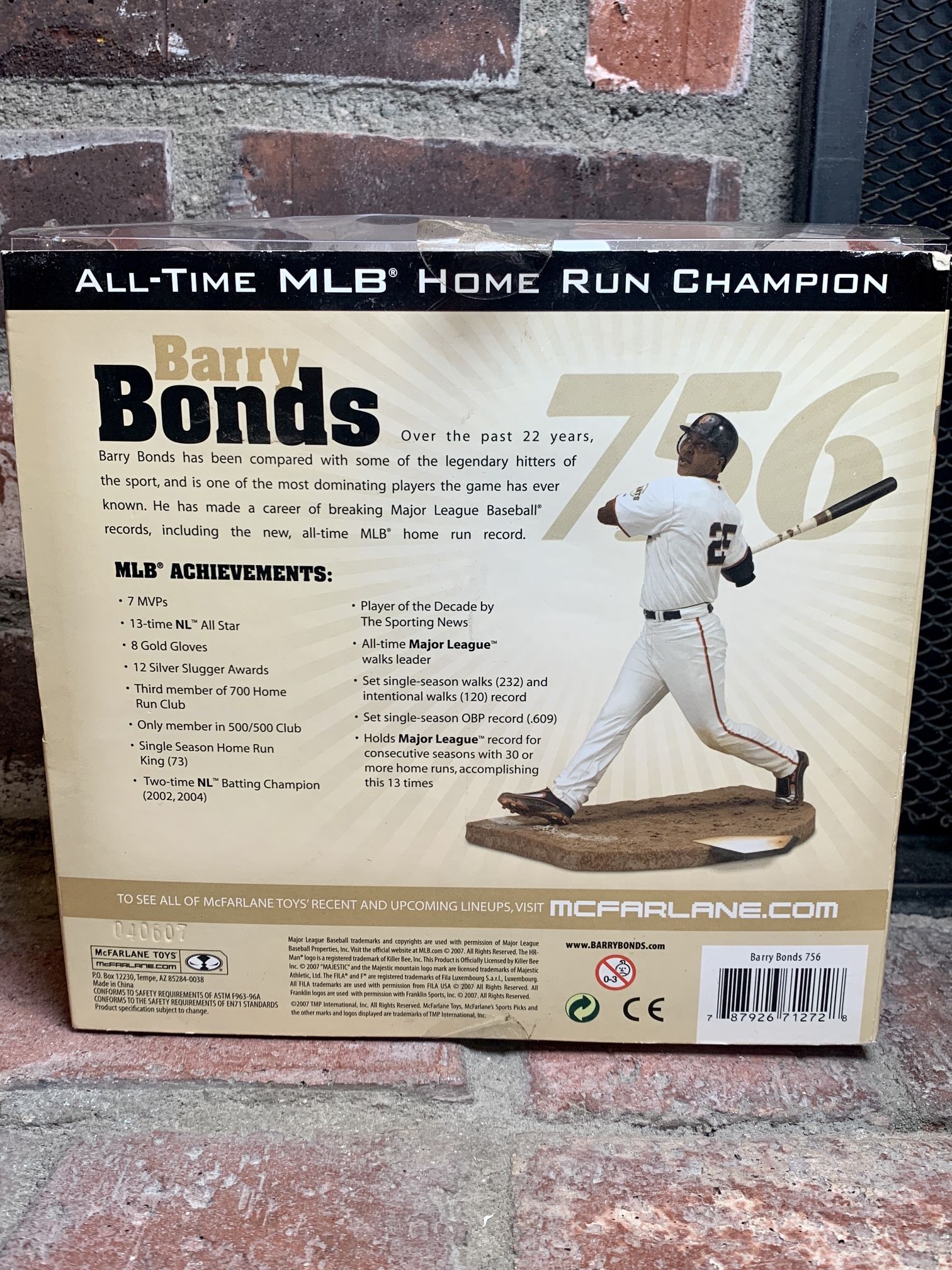 Barry Bonds All Time Home Run Champ 756 San Francisco Giants
