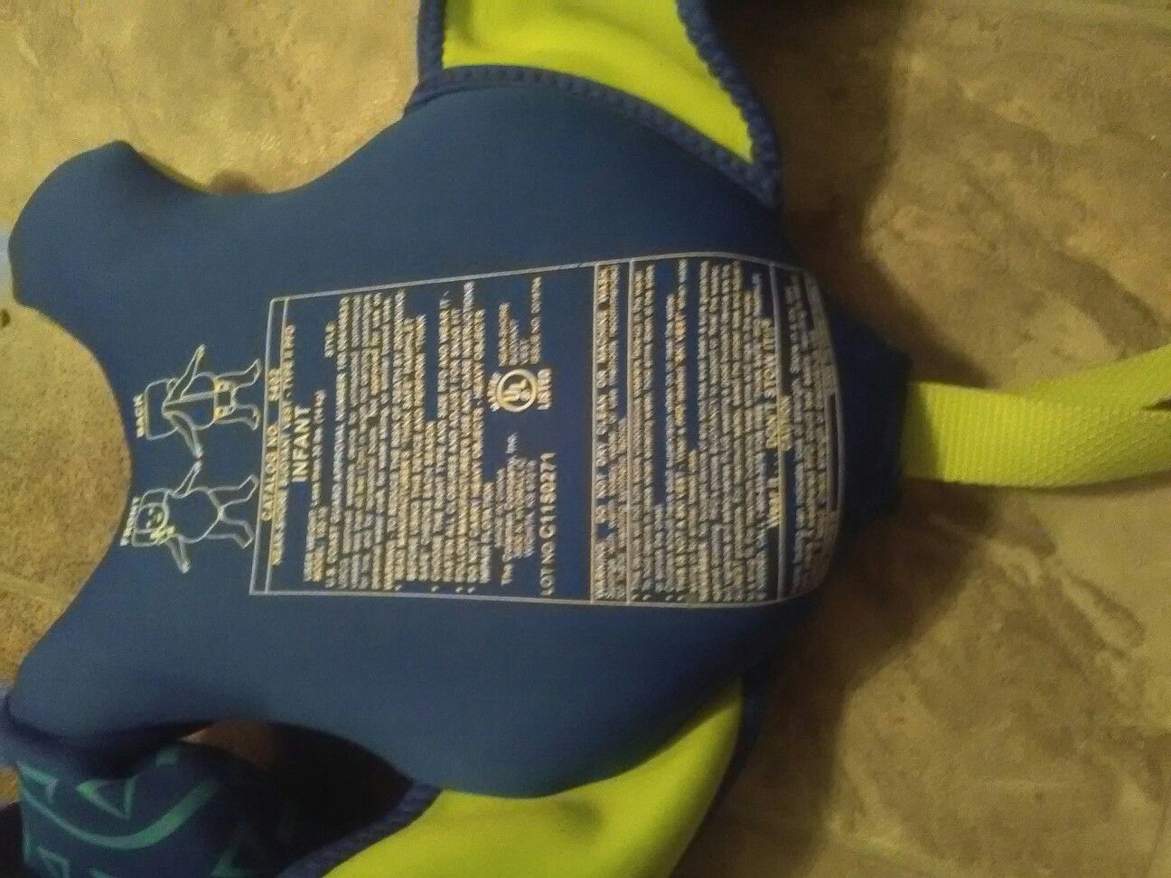 Infant boy life jacket
