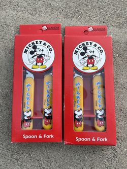 Mickey Mouse Child Size Spoon And Fork