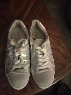 Bebe Silver Metallic Sneakers