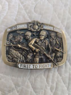 Vintage belt buckle. Made in USA. U.S Marine Corps
