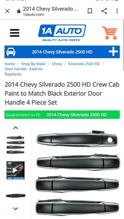 Door handles for a 2014-2018 Chevy crucab