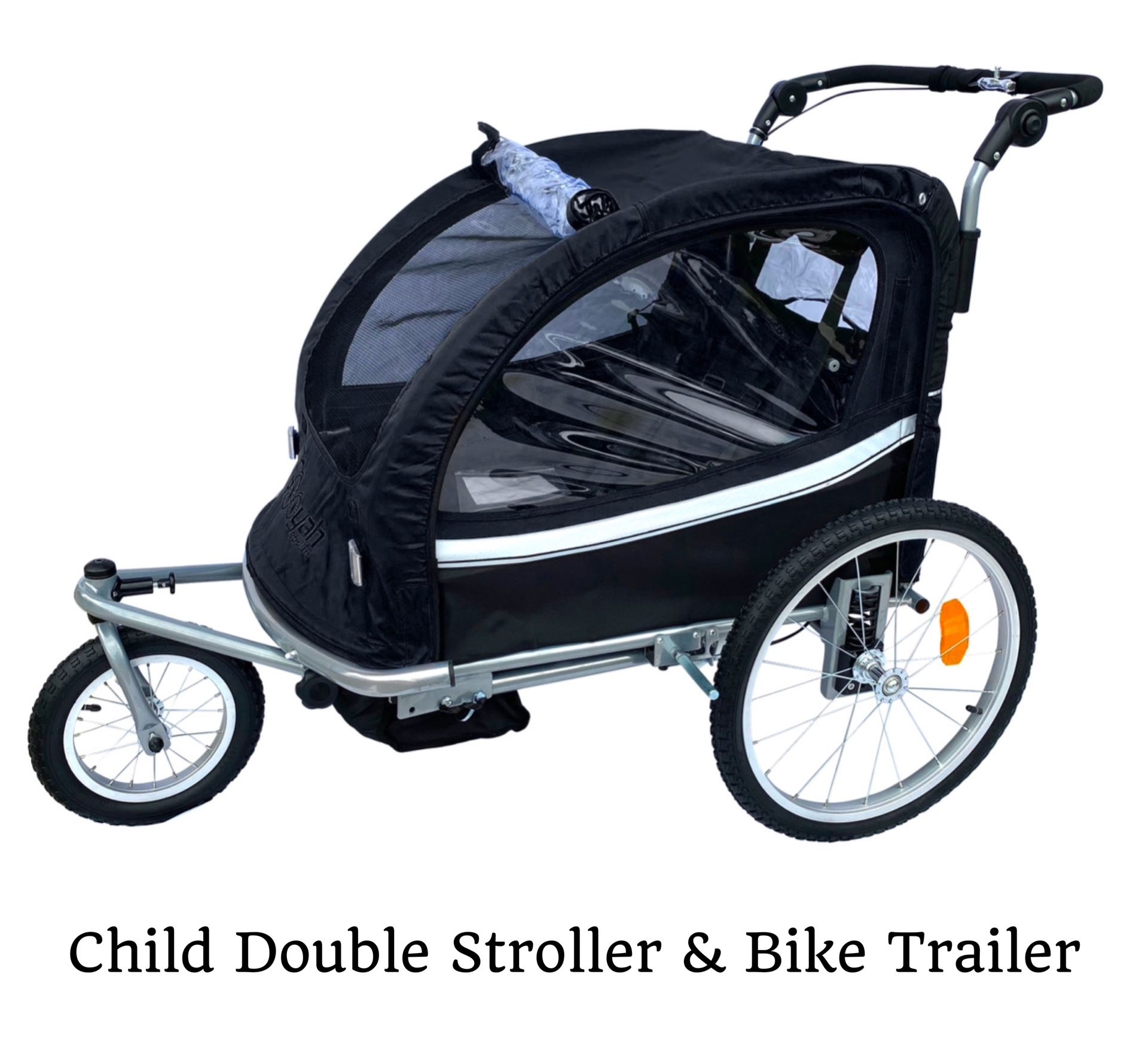 New Inbox, Booyah Double Child Stroller And Bike Trailer