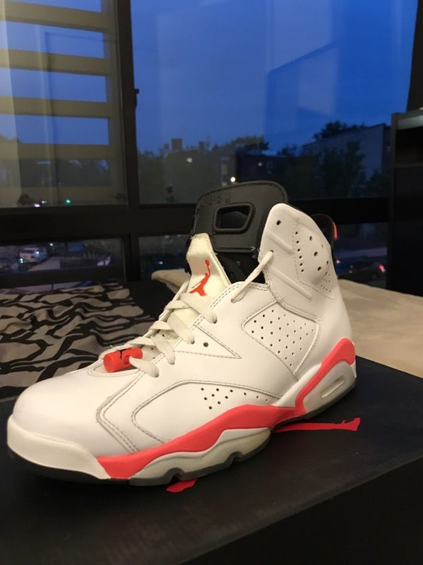 AUTHENTIC JORDAN 6 WHITE INFRARED 6 SIZE 9.5