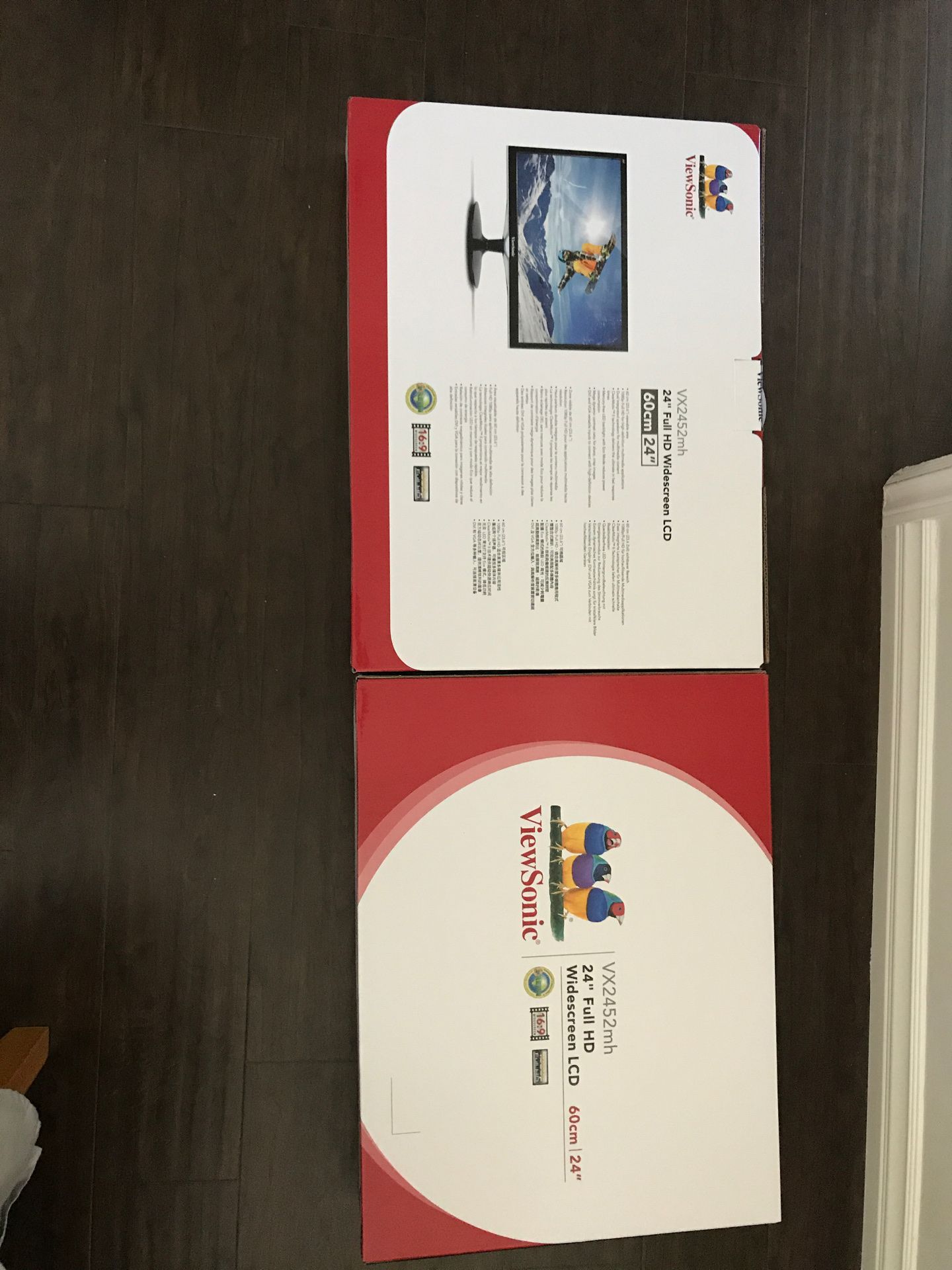 2 x Brand New Viewsonic 24” full HD LCD Monitors