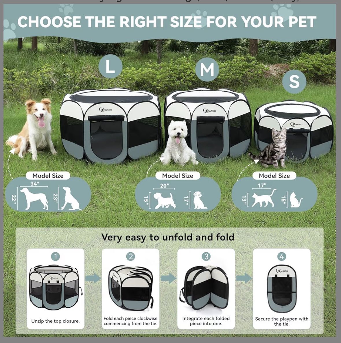 Cat Dog Collapsible Playpen