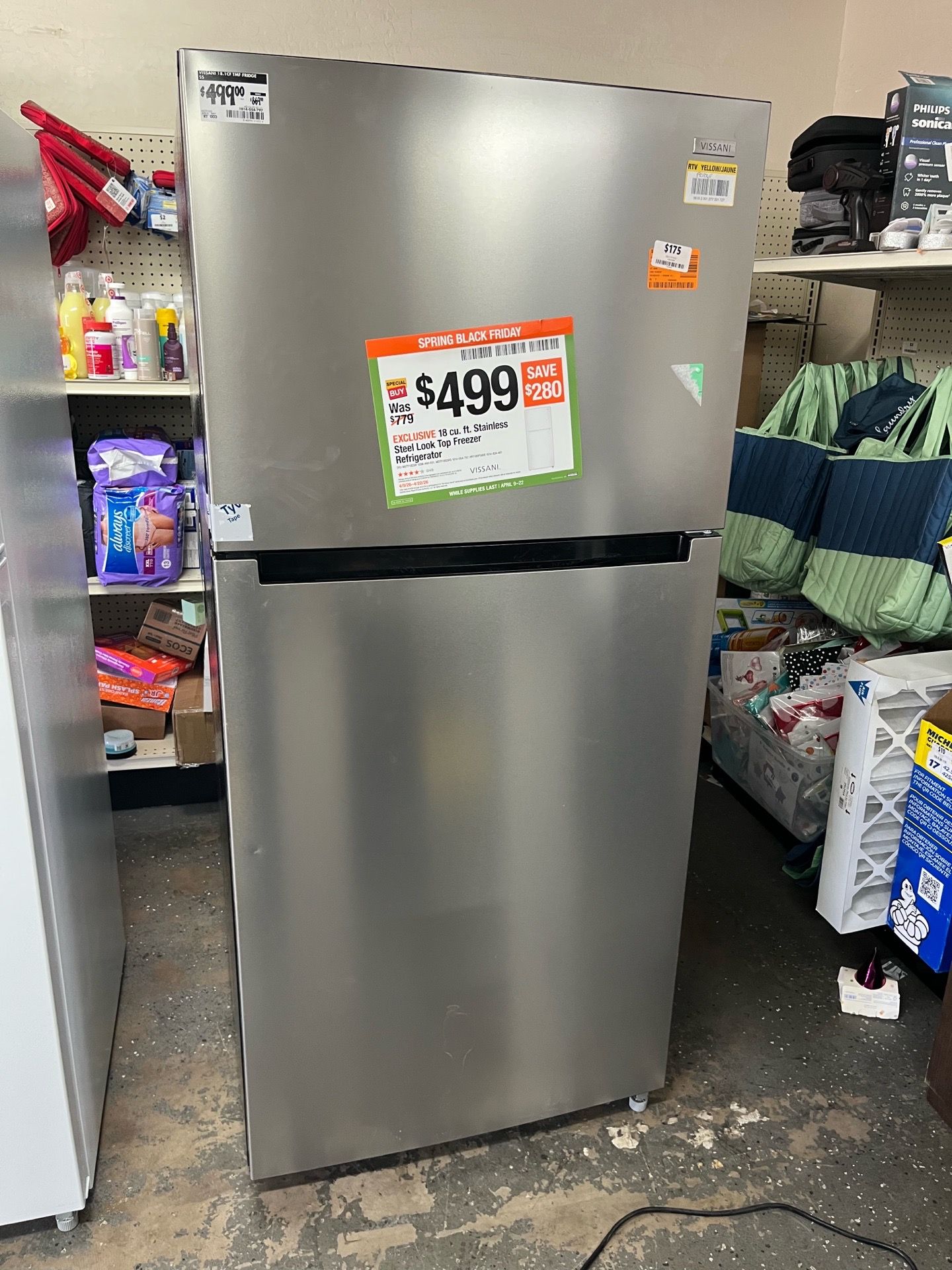 18.1 cu. ft. Top Freezer Refrigerator in Fingerprint Resistant Stainless Steel Look, Garage Ready