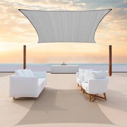 Windscreen4less 10' x 10' Sun Shade Sail Square Outdoor Canopy Cover UV Block for Backyard Porch Pergola Deck Garden Patio Pool (Gray)