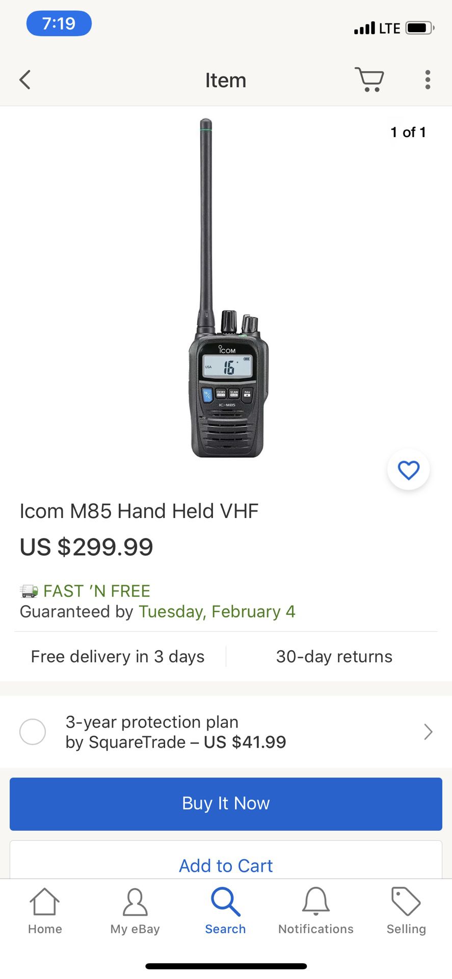 Icom IC-M85 VHF-HH, Watt, Compact, w/Land Mobile for Sale in Marlboro  Township, NJ OfferUp