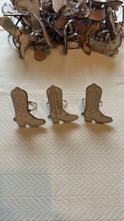 Laser Etched Boot Napkin Rings