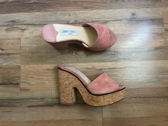 Jimmy Choo Deedee cork platform wedge sandal 38.5