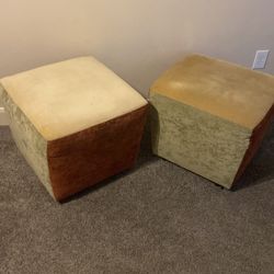 2 Cube Cushon Chair/Foot-rest