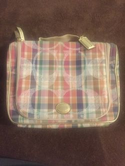 Authentic Coach makeup/travel bag
