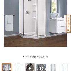 Shower Door       Delta Framed Shower Glass 38” N4