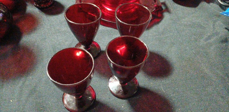 Antique Ruby Red Glass