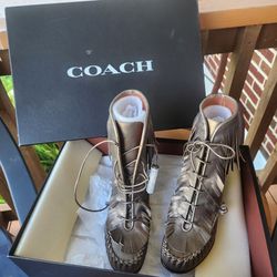 Coach Silver Fringe Boots 